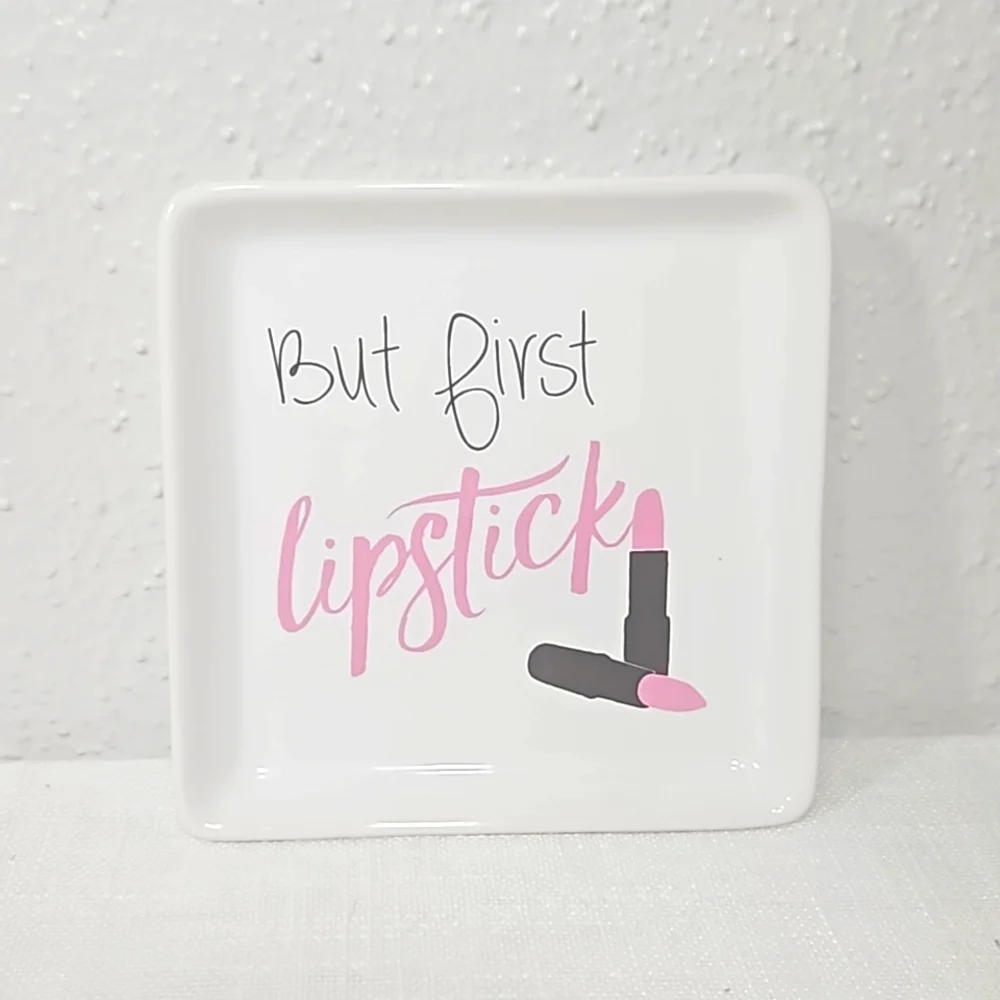 beautiful hobby lobby but first lipstick jewelry trinket tray accessory